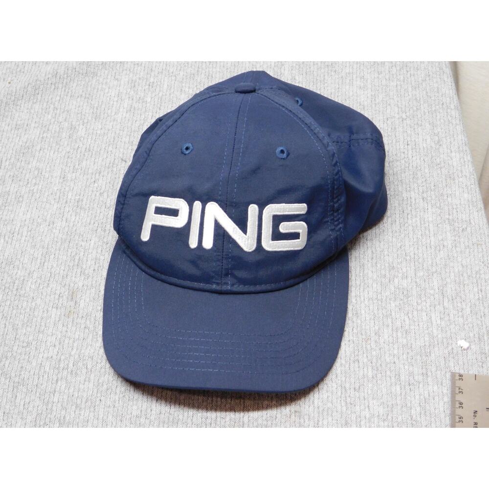 Ping Hat Cap Strap Back Blue Microfiber Lightweight Breathable One Size Mens